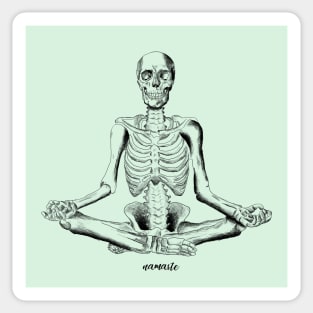 Namaste Skeleton Yoga Sticker